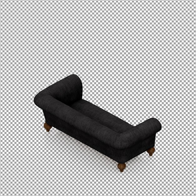 Divano in rendering 3D isolato