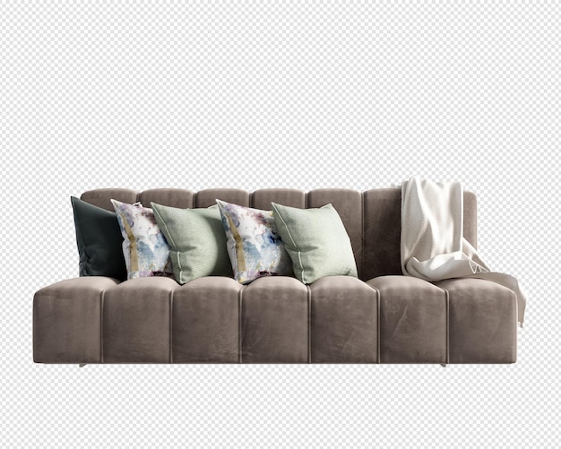 Divano minimo nel rendering 3d isolato