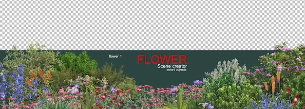 PSD divers types de fleurs