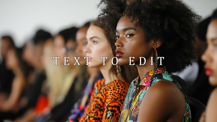 PSD diverse women sitting attentively at a fashion show