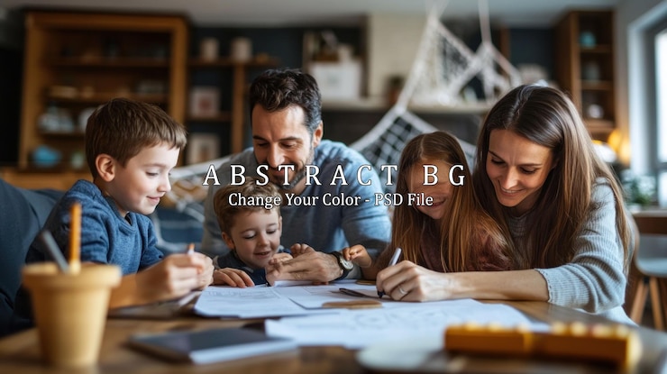 PSD diversión en familia un momento conmovedor de unión en familia