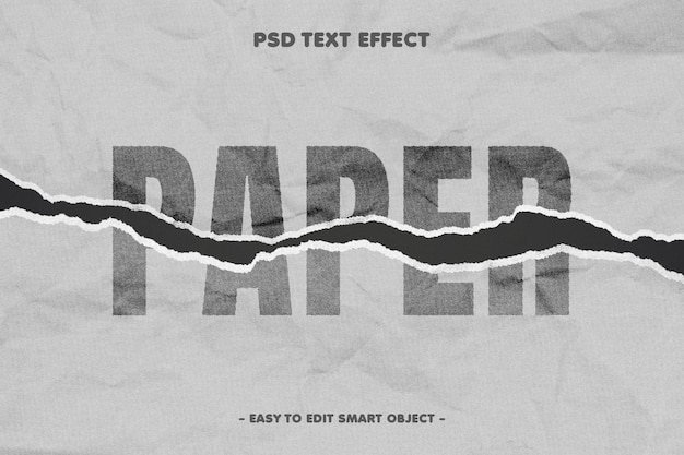 PSD divertido cómic sobre efecto de texto en papel.