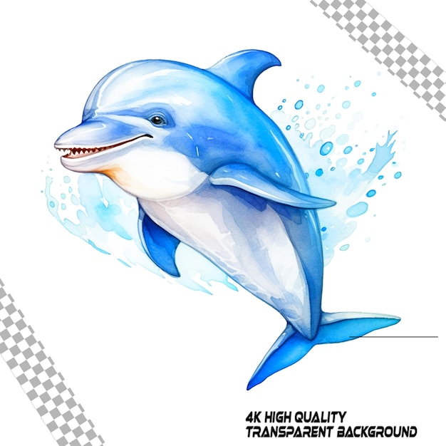 Divertido dibujos animados de delfines sin ningún objeto sin fondo transparente