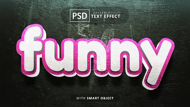 PSD divertido efecto de texto 3d editable