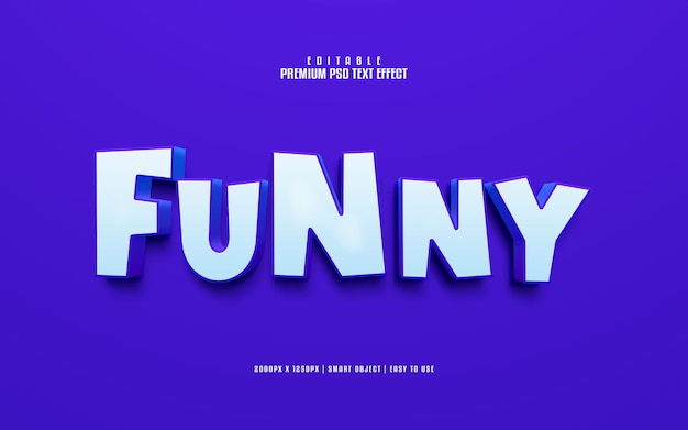 Divertido efecto de texto psd premium editable