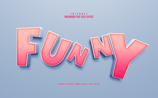 Divertido efecto de texto psd premium editable