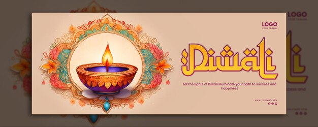 Diwali crackers banner psd vorlage