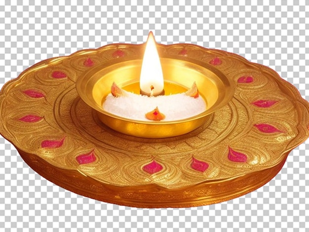 PSD diwali diya com decoração aarti placa