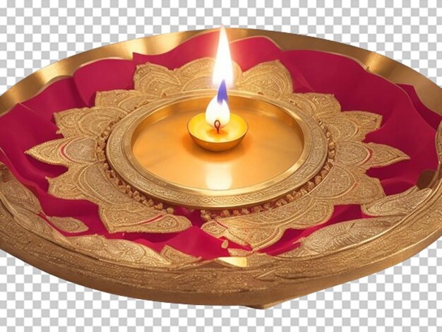 PSD diwali diya com decoração aarti placa