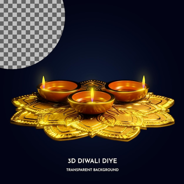 PSD diwali diye element 3d-stil