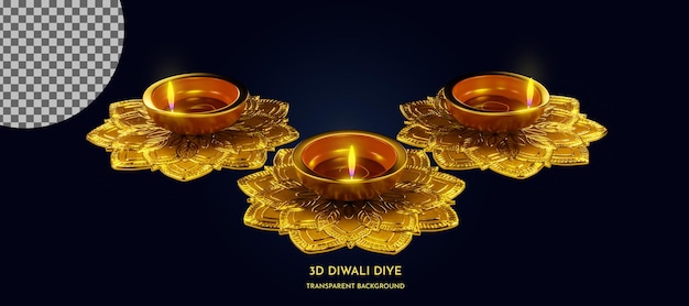 PSD diwali diye element 3d-stil