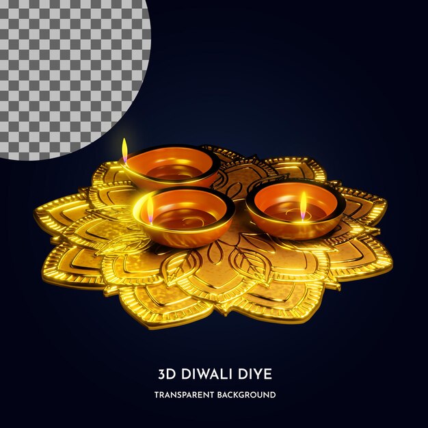 PSD diwali diye élément de style 3d