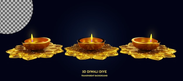 PSD diwali diye élément style 3d