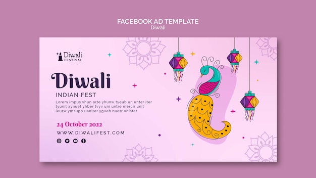 PSD diwali-feier-social-media-promo-vorlage