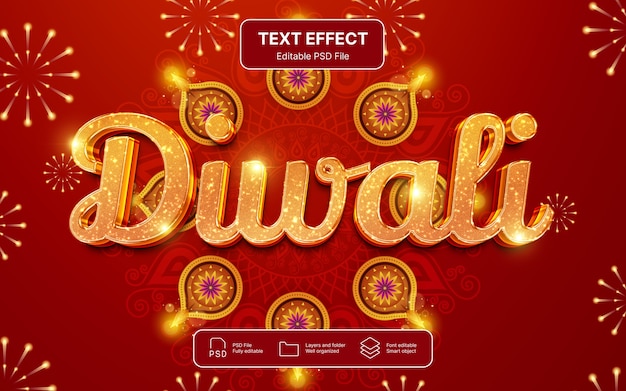 Diwali-Tag-Text-Effekt