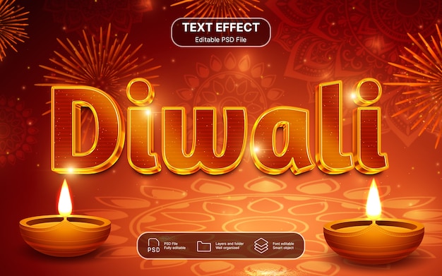 Diwali-Tag-Text-Effekt