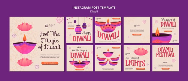 PSD diwali-vorlagendesign