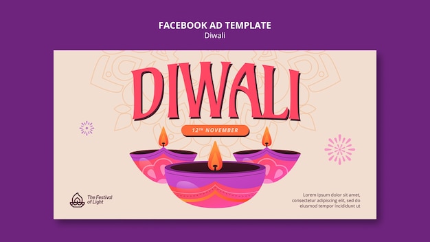 PSD diwali-vorlagendesign