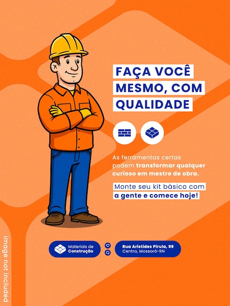 DIY Construction Kit Advertisement post flyer template editavel