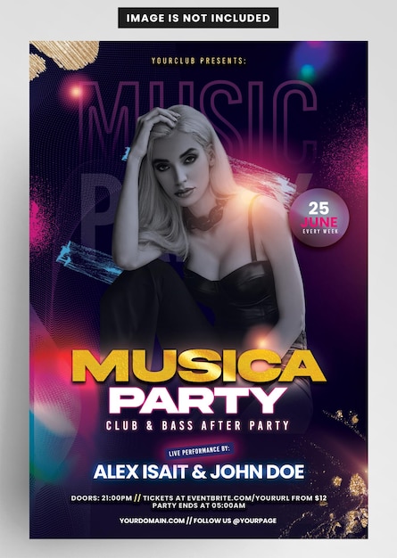 DJ-House-Party-Künstler-Event-Flyer-Vorlage
