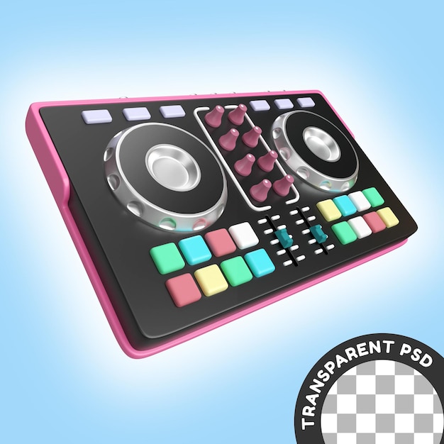 DJ-Maschine 3D-Illustrationssymbol