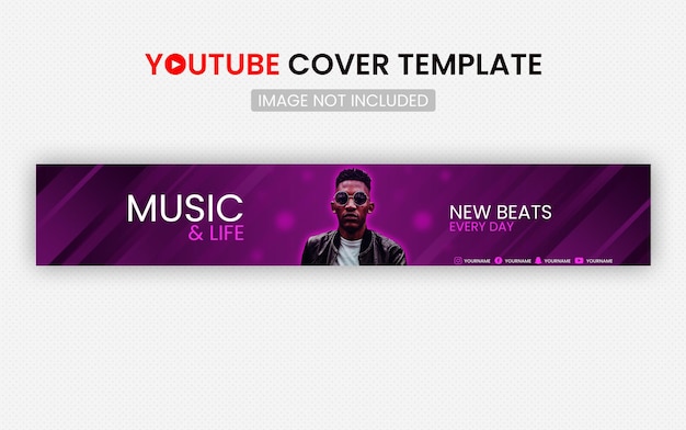 DJ Music Professional YouTube-Banner-Cover-Vorlage