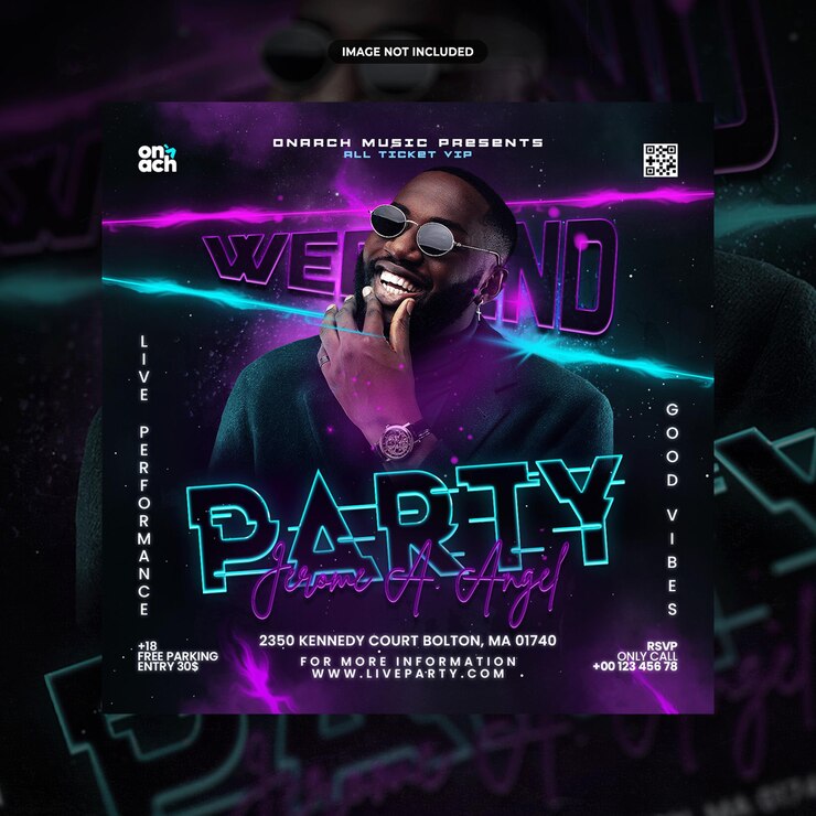DJ Night Club Party Flyer Template