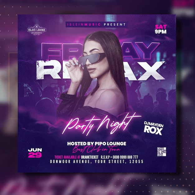 Dj-Party-Poster-Vorlage