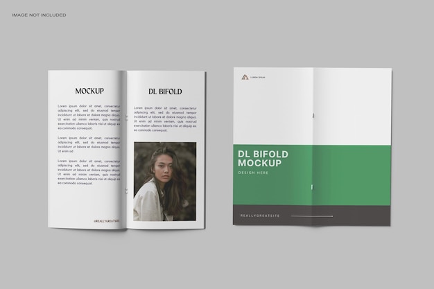 PSD dl bifold broschürenmodell