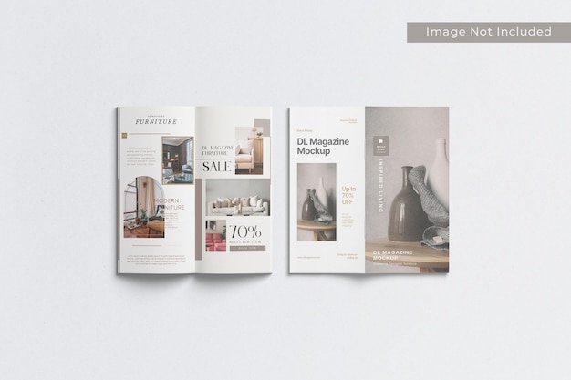 Dl Brochure Magazine Maquette Vue De Dessus