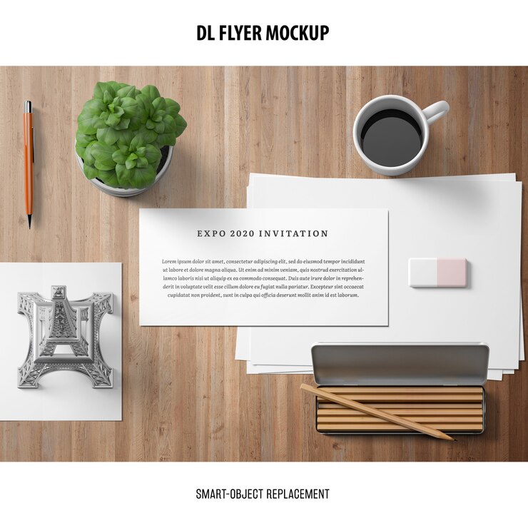 PSD dl flyer mockup