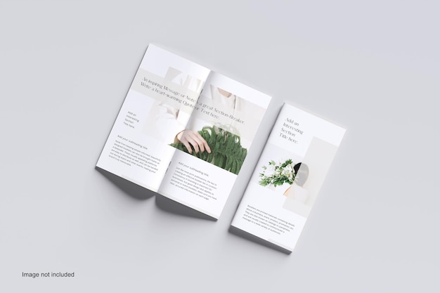 PSD dl open brochure mockup