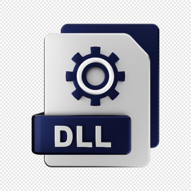 PSD dll-symbol im 3d-dateiformat