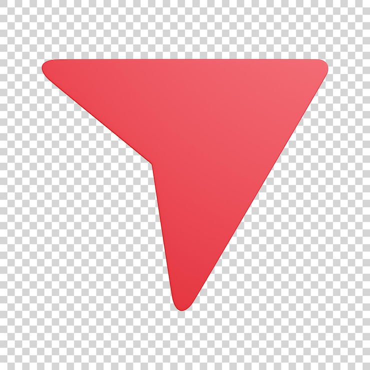 PSD dm flecha icono 3d render ilustración