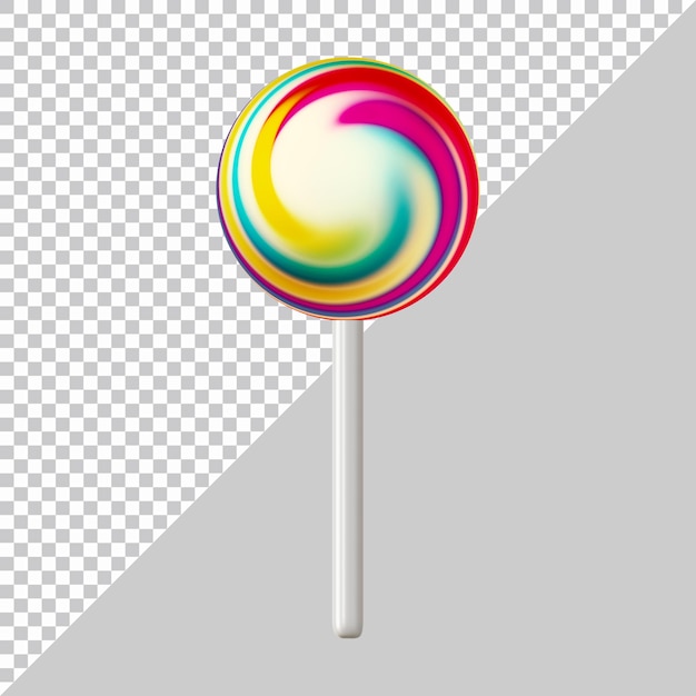 PSD doces coloridos realistas em renderização 3d