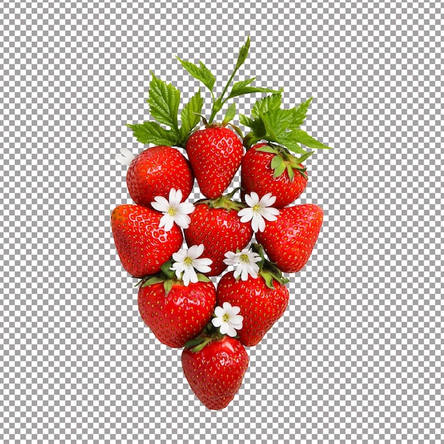Doces e frescos frutos de verão saborosos morangos