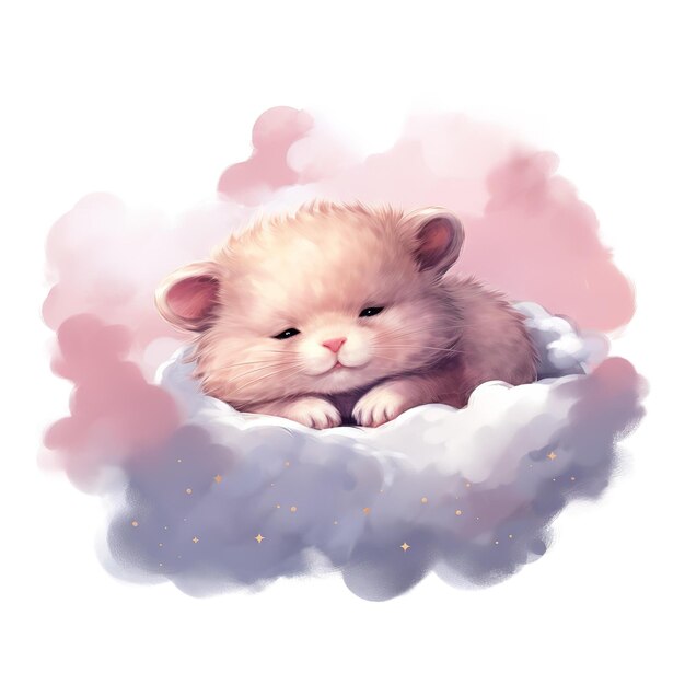 PSD doces sonhos de amor dia dos namorados hamster adormecido expressando afeto em um ambiente aconchegante