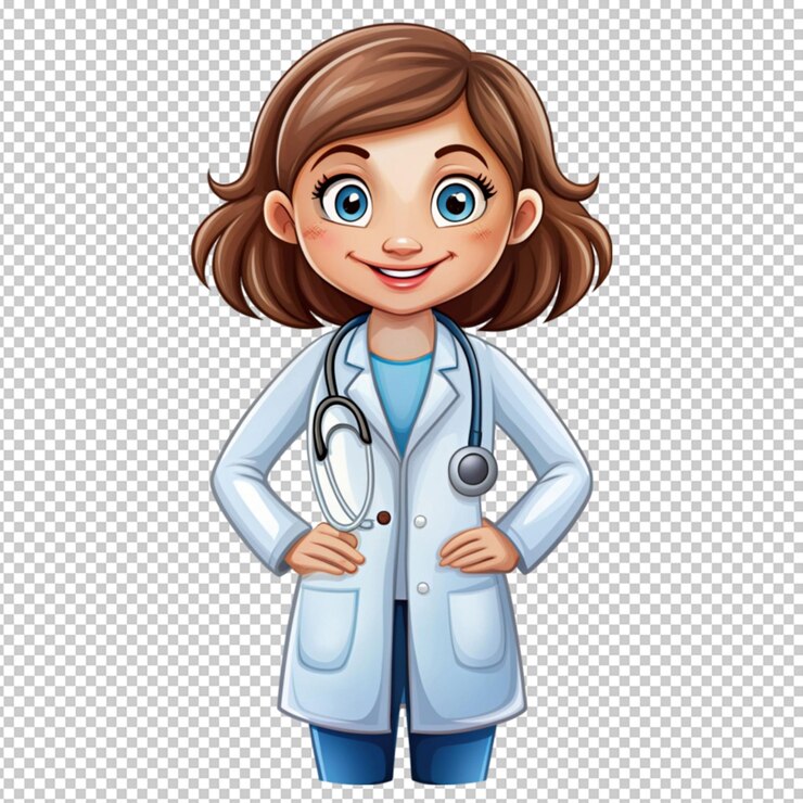 PSD docteur de dessins animés