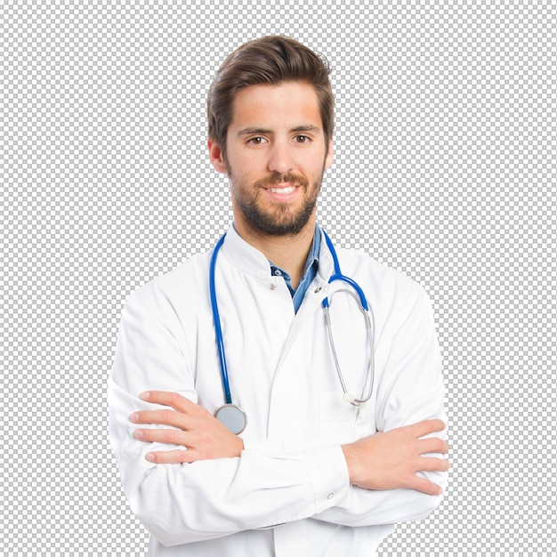 Docteur souriant avec un stéthoscope