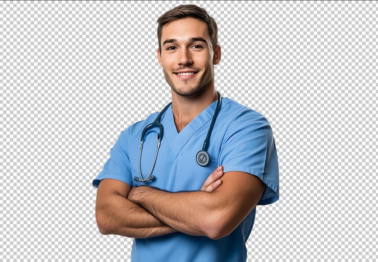 PSD docteur souriant