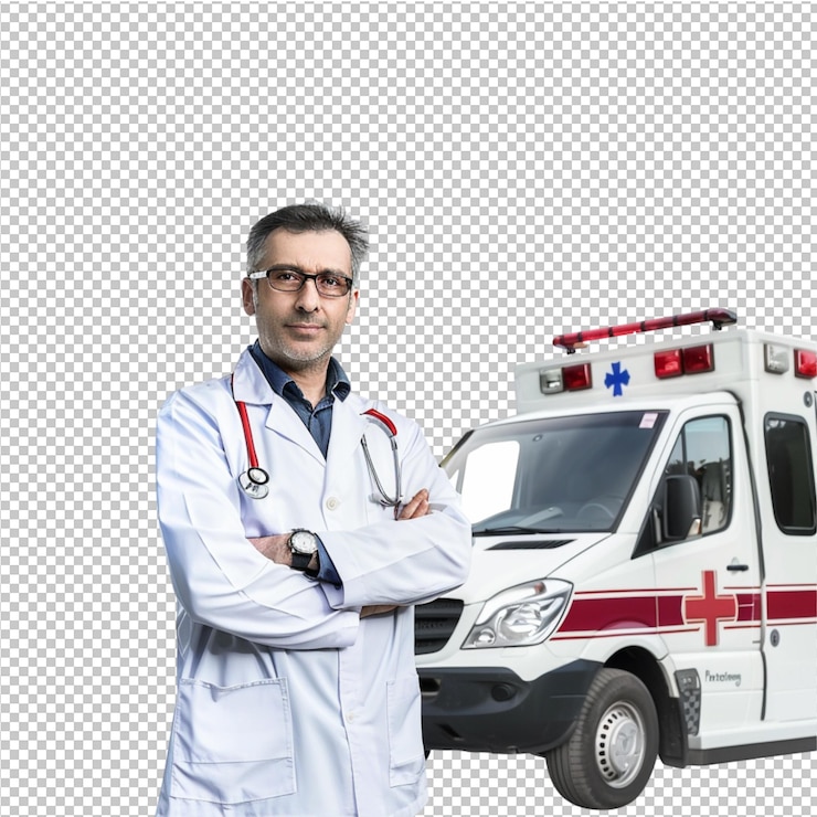 El doctor sonriente en el laboratorio