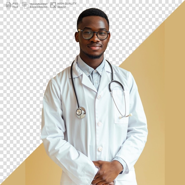 PSD doctor with his arms crossed over white background png