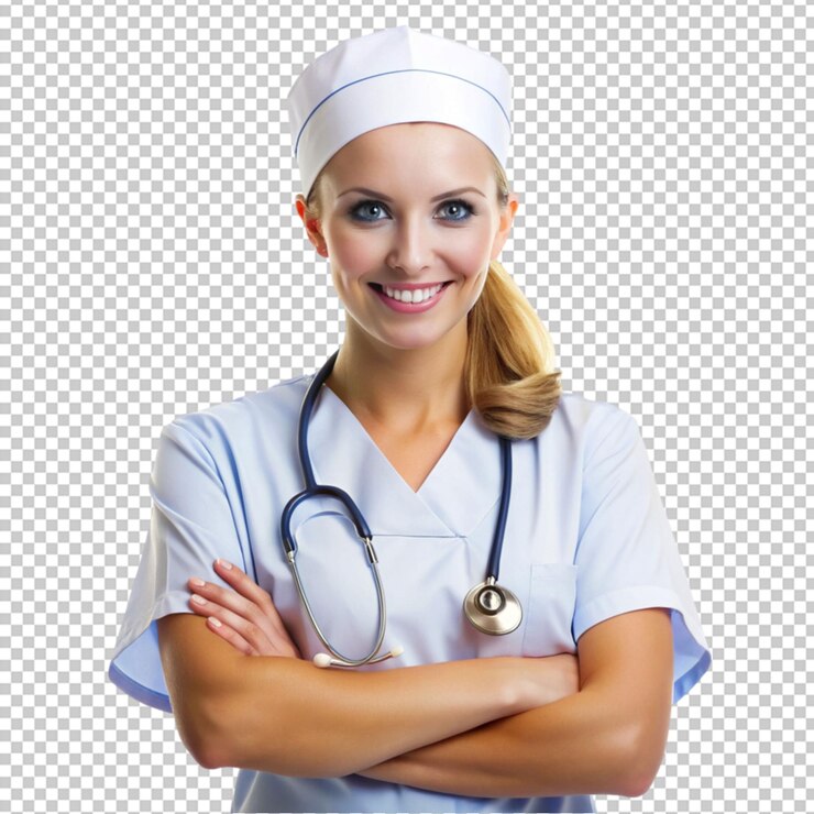 PSD una doctora con un estetoscopio en el cuello