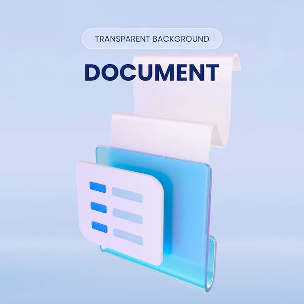 PSD document 3d représentant une illustration