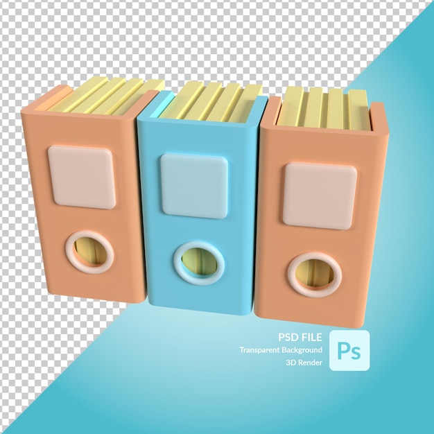 document archive 3d illustration rendering