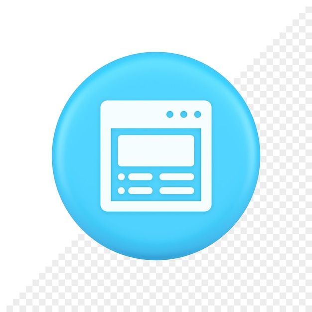 Document Internet formulaire fiscal compte bancaire bouton de page web interface de navigation virtuelle icône 3d