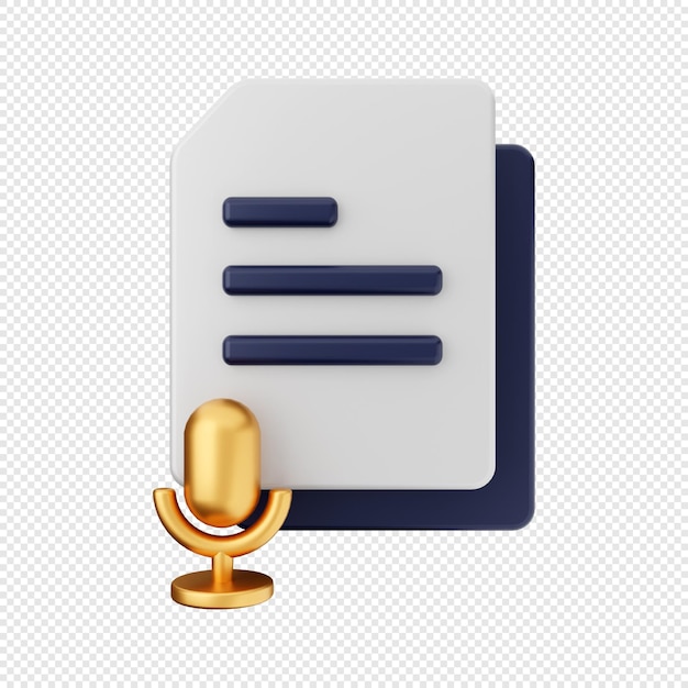 Documento 3D y formato de voz de grabación de archivos