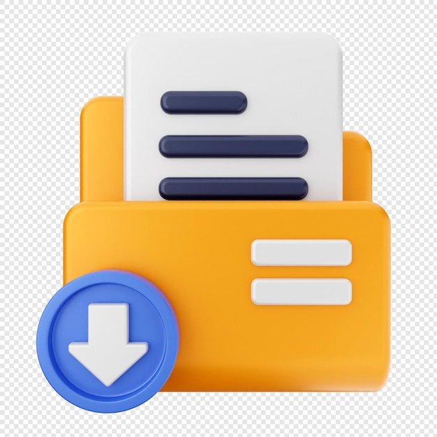 Documento di file cartella 3D