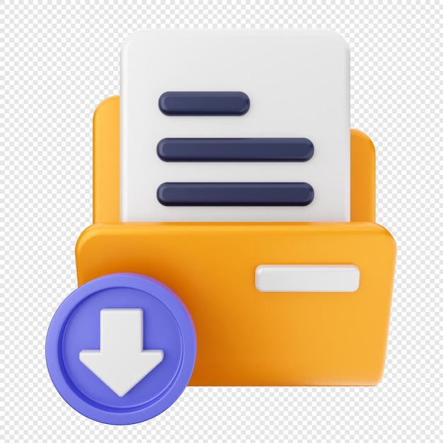 Documento di file cartella 3D