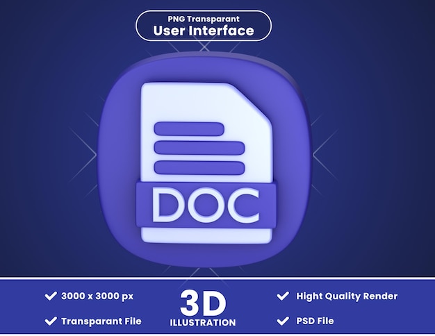 Documento de ilustración de icono 3D